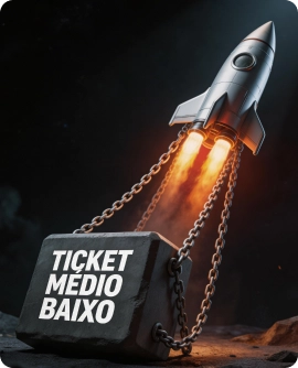 Ticket medio baixo